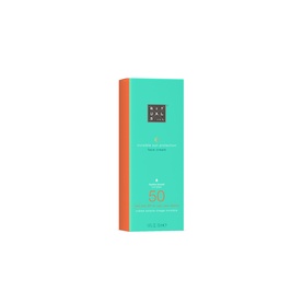 Rituals Ritual Sun Care Karma SPF50 in teal and orange box packaging, sun protection beauty product