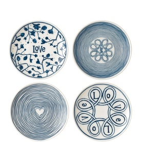 Ellen Degeneres Love Accents 16cm Plate Set of Four