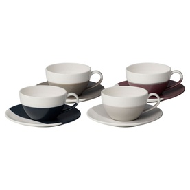 Set of 4 Coffee Studio Cappuccino Cups & Saucers 260ml