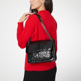 Niki Medium Sliver Chain Bag