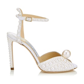 Sacora 100 Pearl-Embellished Heeled Sandals