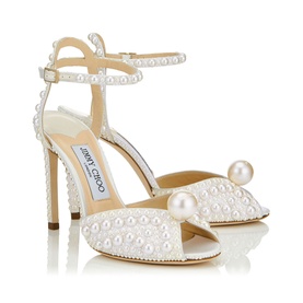 Sacora 100 Pearl-Embellished Heeled Sandals