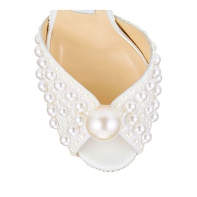 Sacora 100 Pearl-Embellished Heeled Sandals