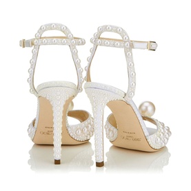 Sacora 100 Pearl-Embellished Heeled Sandals