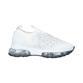 Carvela Scatter Bubble Trainers in white knit with crystal embellishments and clear bubble sole