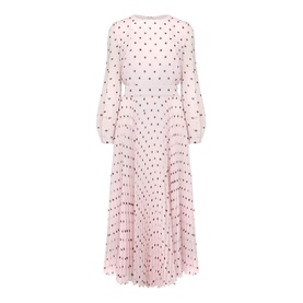 Selena Spot Pleated Dress