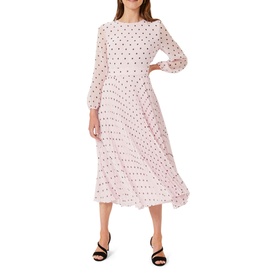 Selena Spot Pleated Dress