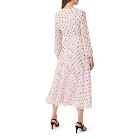 Selena Spot Pleated Dress