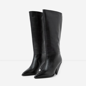 Snakeskin-Effect Boots