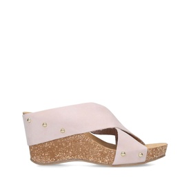 Sooty Studded Wedge Sandals