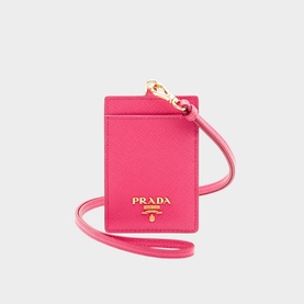 Saffiano Leather Badge Holder