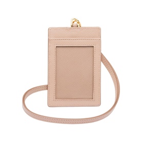 Saffiano Leather Badge Holder