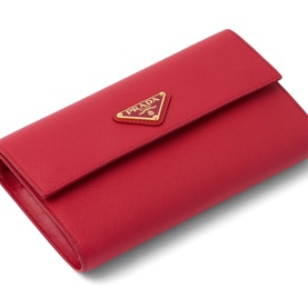 Saffiano Leather Shoulder Strap Wallet