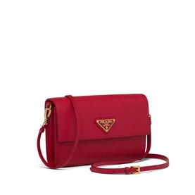 Saffiano Leather Shoulder Strap Wallet
