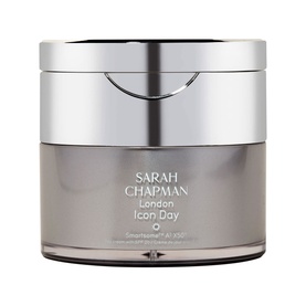 Sarah Chapman Icon Day Smartsome A&sup2; X50&sup3; serum in grey and silver lidded jar