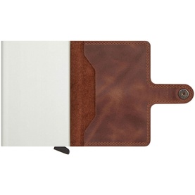Vintage Card Protector Mini Wallet Brown
