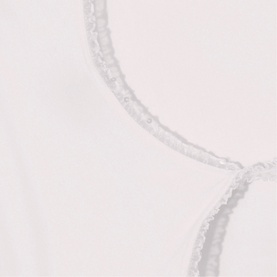 Phase Eight Sequin Slim Fit Cami in white, close-up detail of sequin-trimmed thin straps and scoop neckline