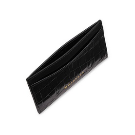 High Shine Croc-Effect Card Holder