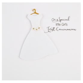 Girls First Communion Card White