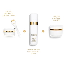 Sisley Sisle&yuml;a L'Int&eacute;gral Anti-&Acirc;ge Firming Concentrated Serum shown with matching eye cream and moisturiser from the Sisle&yuml;a range