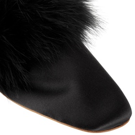 Manon Feather Mule Slippers