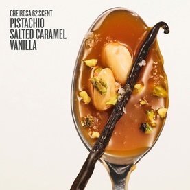 Sol de Janeiro Bum Bum Body Scrub Cheirosa 62 scent, pistachio, salted caramel and vanilla ingredients on a spoon