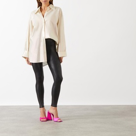 SPANXshape&trade; Faux Leather Petite Leggings