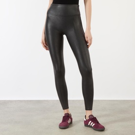SPANXshape&trade; Faux Leather Petite Leggings