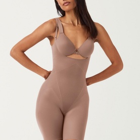 SPANXshape&trade; Invisible Open-Bust Mid-Thigh Bodysuit