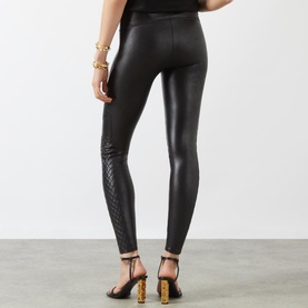 Faux Leather Quilted Leggings