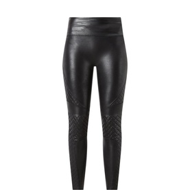 Faux Leather Quilted Leggings