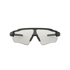 Oakley RADAR EV PATH Rectangle Sunglasses in grey, wrap-around shield frame with clear photochromic lens and black detailing