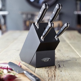 Sabatier IS Five-Piece Knife Block Set Black