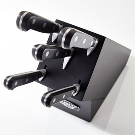 Sabatier IS Five-Piece Knife Block Set Black
