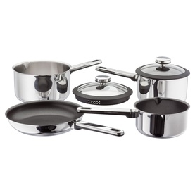 Stay Cool Four-Piece Non-Stick Draining Saucepan Set
