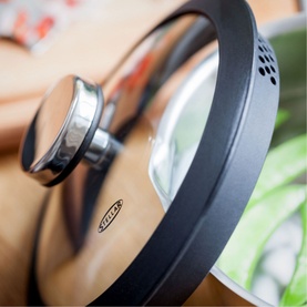 Stay Cool Four-Piece Non-Stick Draining Saucepan Set