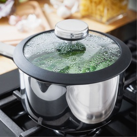 Stay Cool Four-Piece Non-Stick Draining Saucepan Set