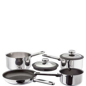 Stay Cool Four-Piece Non-Stick Draining Saucepan Set