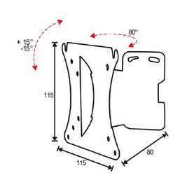 SuperOne 10-29 Inch - Max VESA 100 x 100 Swivel Bracket