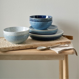 Studio Blue Pebble Coupe Dinner Plate