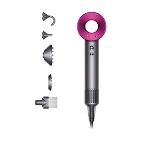 Supersonic Hair Dryer with Flyaway Attachment Iron and Fuchsia