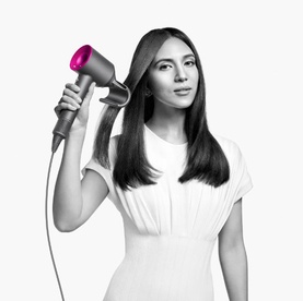 Supersonic Hair Dryer with Flyaway Attachment Iron and Fuchsia
