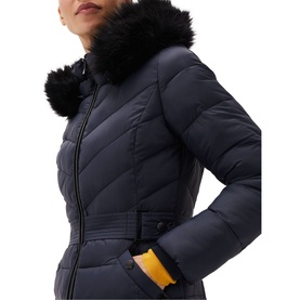 Synthia High Shine Puffer Coat