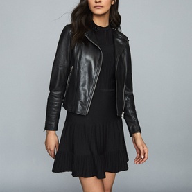 Tallis Leather Biker Jacket