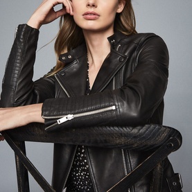 Tallis Leather Biker Jacket