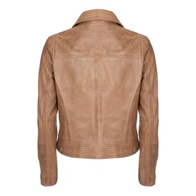 Zip Leather Biker Jacket