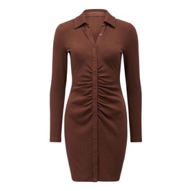 Tara Ruched Jersey Shirt  Dress