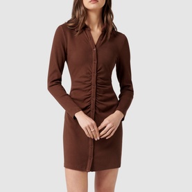 Tara Ruched Jersey Shirt  Dress