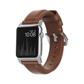 Watch Band for Apple Watch 42mm,Buckle,Brown/Silver
