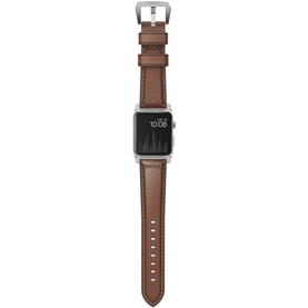 Watch Band for Apple Watch 42mm,Buckle,Brown/Silver